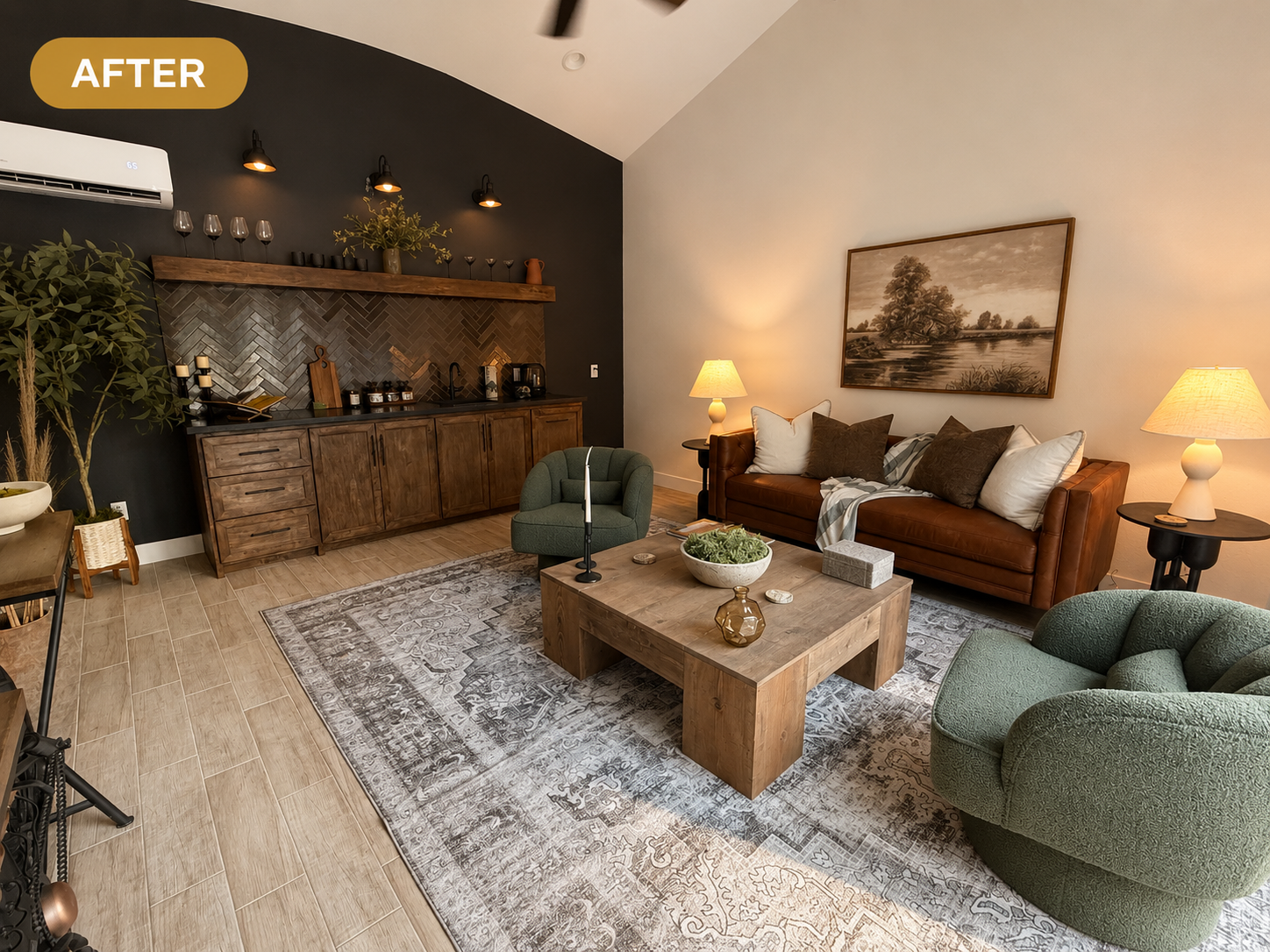 Modern living room interior design project in Montgomery County
