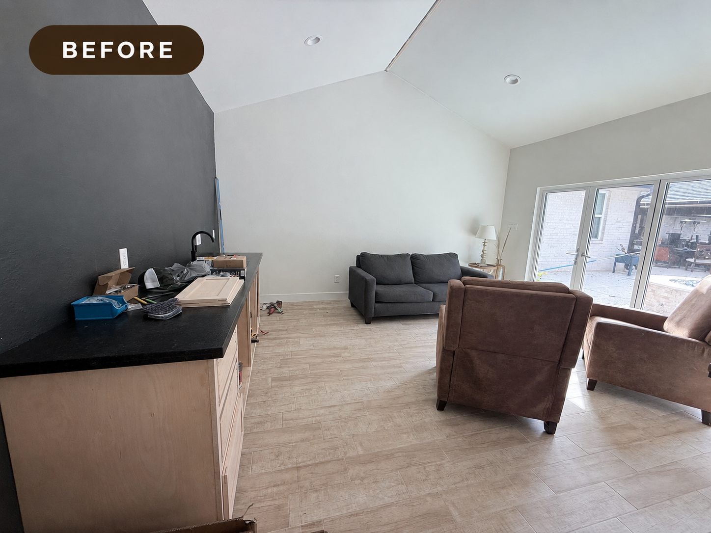 Modern living room interior design project in Montgomery County